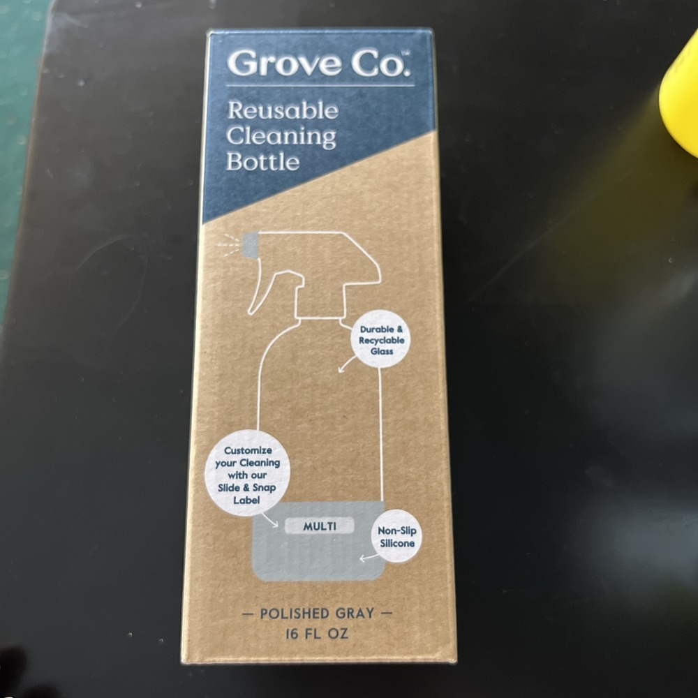 Grove Co Reusable Cleaning Glass Spray Bottle - Polished Gray - 16 Fl‎ Oz